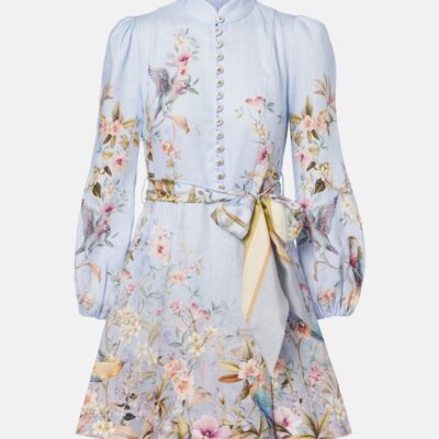 Zimmermann Rebellion Printed Linen Minidress