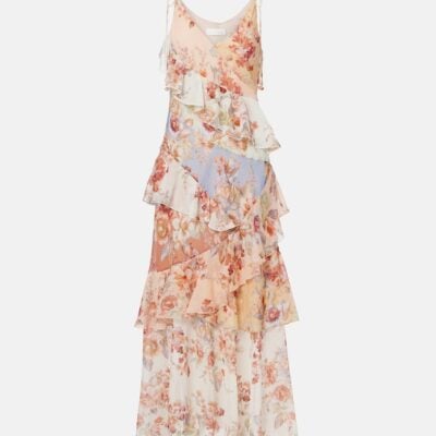 Zimmermann Awaken Floral Cotton And Silk Maxi Dress