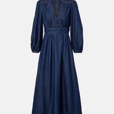 Zimmermann Awaken Denim Midi Dress