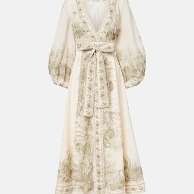 Zimmermann Wanderlust Printed Cotton Wrap Dress
