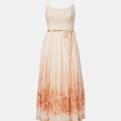 Zimmermann Wanderlust Printed Cotton Midi Dress
