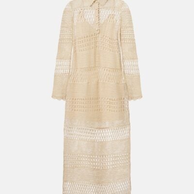 Zimmermann Wanderlust Crochet Cotton-Blend Midi Dress