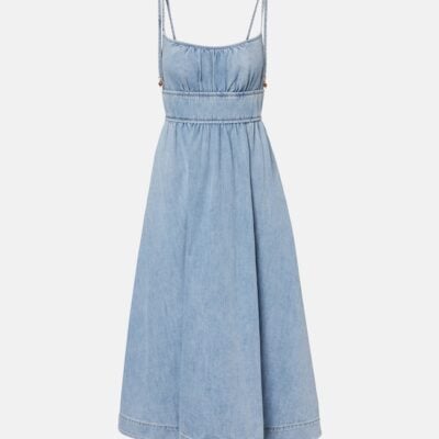 Zimmermann Wanderlust Denim Midi Dress