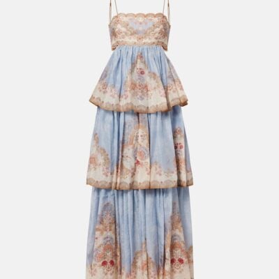 Zimmermann Daylight Floral Tiered Maxi Dress