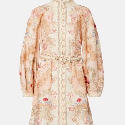 Zimmermann Daylight Printed Linen Minidress
