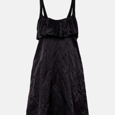 Chloé Ruffled Satin Minidress