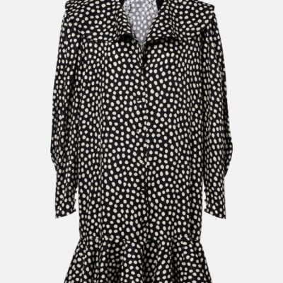 Chloé Polka-Dot Silk Jacquard Minidress