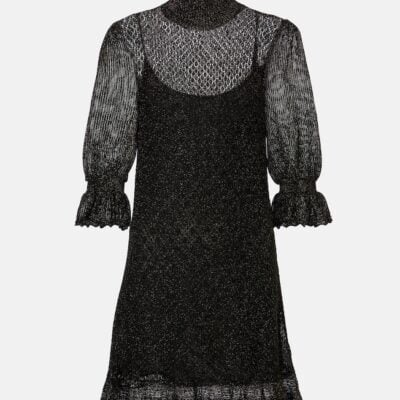 Chloé Ruffled Lamé Minidress