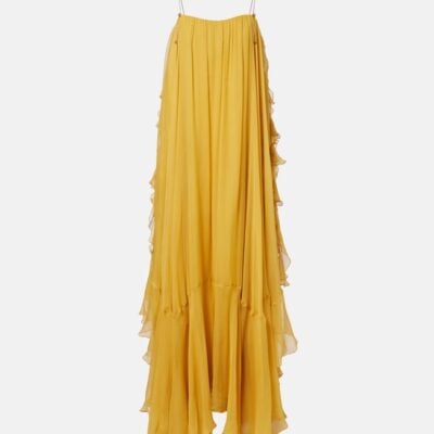 Chloé Ruffled Silk Muslin Gown