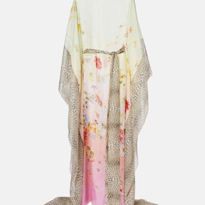 Roberto Cavalli Printed Silk Kaftan