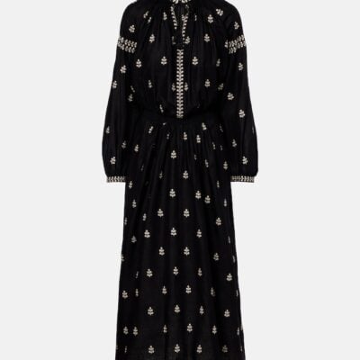 Isabel Marant Rodilia Embroidered Silk Maxi Dress