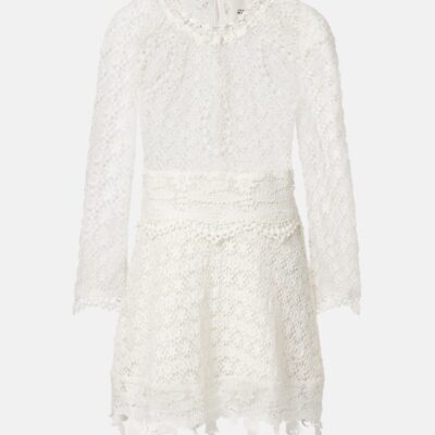 Isabel Marant Hizene Cotton Guipure Lace Minidress