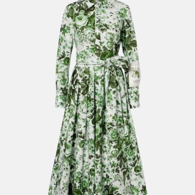Erdem Floral Cotton Shirt Dress