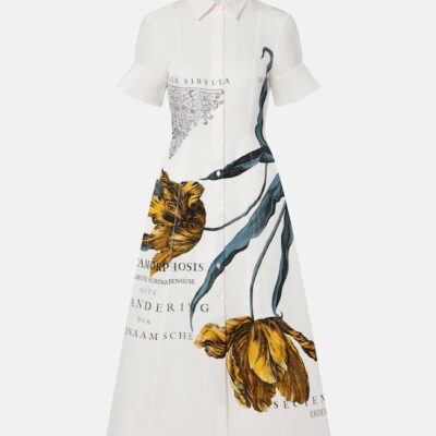 Erdem Printed Cotton-Blend Shirt Dress