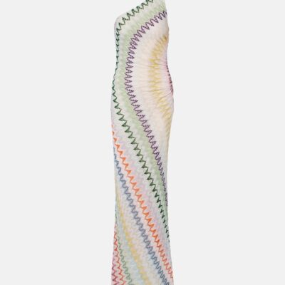 Missoni One-Shoulder Lamé Gown