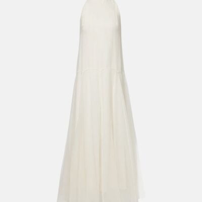 Brunello Cucinelli Monili Silk Maxi Dress
