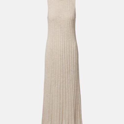 Brunello Cucinelli Ribbed-Knit Midi Dress