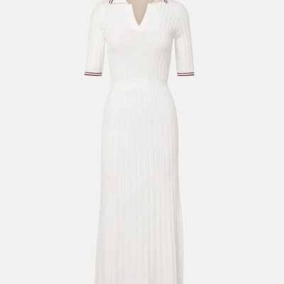 Brunello Cucinelli Ribbed-Knit Cotton Midi Dress