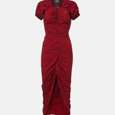 Vivienne Westwood Pulling Cotton Jacquard Midi Dress