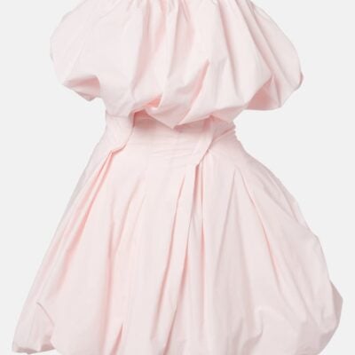 Magda Butrym Pleated Cotton Minidress