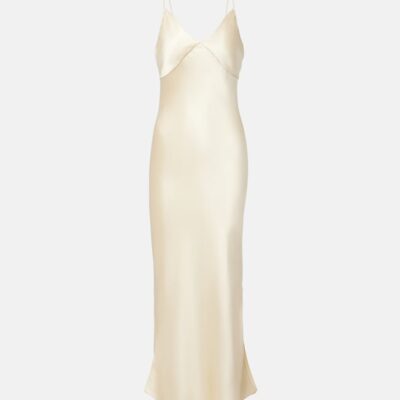 The Row Barika Silk Satin Slip Dress