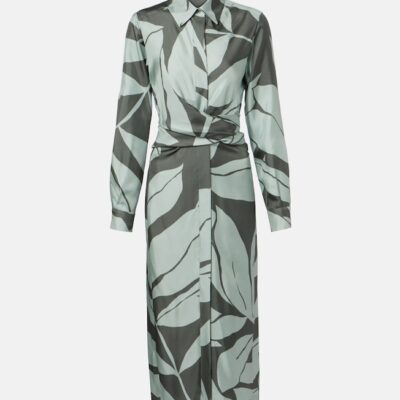 Max Mara Robinia Printed Silk Shirt Dress