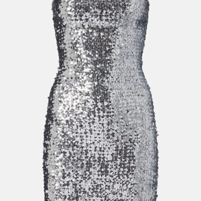 Gucci Sequined Strapless Minidress