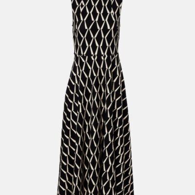 Max Mara Lampara Cotton-Blend Midi Dress