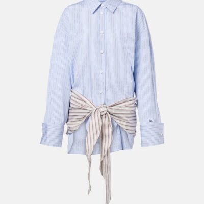 The Attico Striped Cotton Shirt Dress