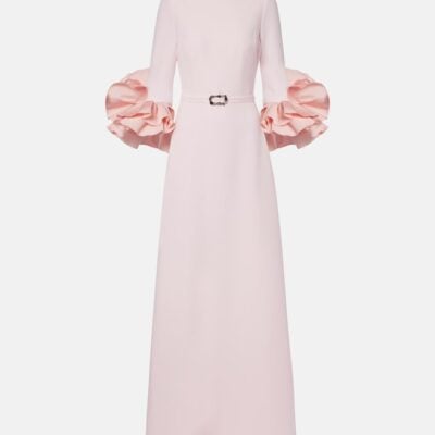 Safiyaa Belen Ruffled Crêpe Gown