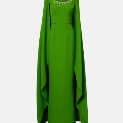 Safiyaa Agata Embellished Crêpe Gown