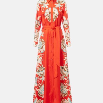 Etro Printed Silk Shirt Dress