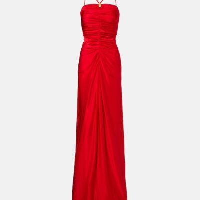 Max Mara Oggetti Ruched Halterneck Bustier Gown