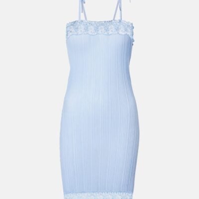 Chloé Lace-Trimmed Wool Slip Dress