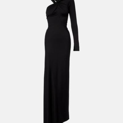 Victoria Beckham Ruched One-Shoulder Maxi Dress