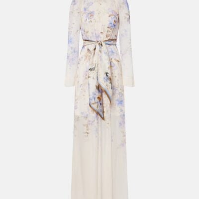 Zimmermann Luna Belted Floral Maxi Dress