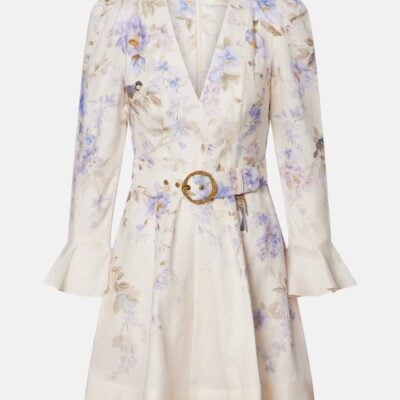 Zimmermann Luna Floral Linen Minidress