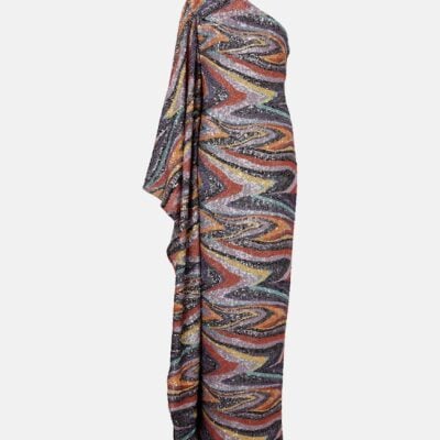 Taller Marmo Jasmine Sequined Draped Gown