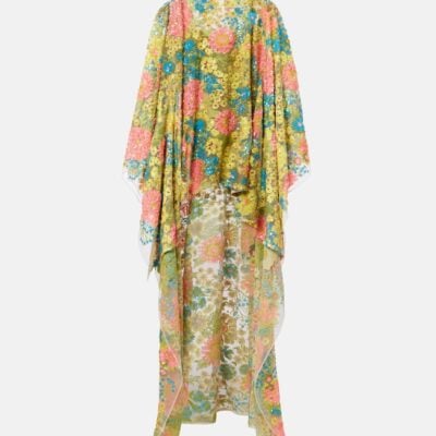 Taller Marmo Graham Floral Sequined Asymmetric Kaftan