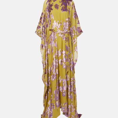 Taller Marmo Leonor Floral Fil Coupé Kaftan