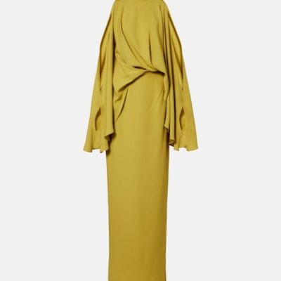 Taller Marmo Bacall Draped Satin Gown