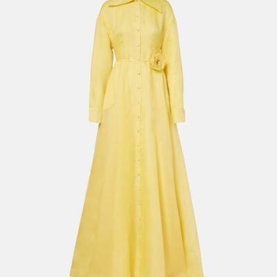 Leo Lin Josephine Floral Silk Gown