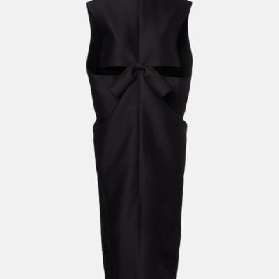 Balenciaga Cutout Crêpe Satin Midi Dress
