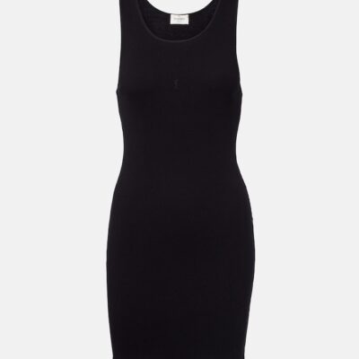 Saint Laurent Cassandre Cotton Jersey Minidress