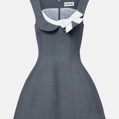 Shushu/Tong Bow-Detail Twill Minidress