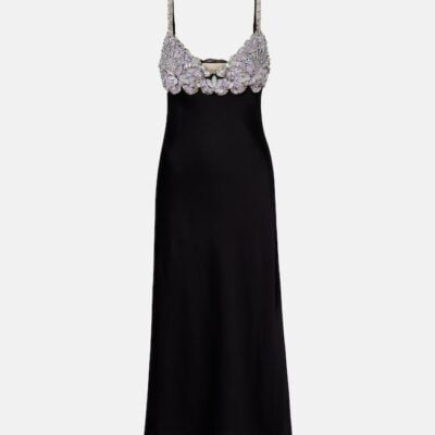 Valentino Embellished Cady Midi Dress