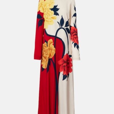 La Doublej Swing Floral Jersey Maxi Dress