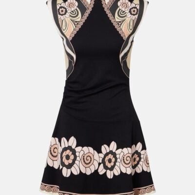 La Doublej Lela Printed Jersey Minidress
