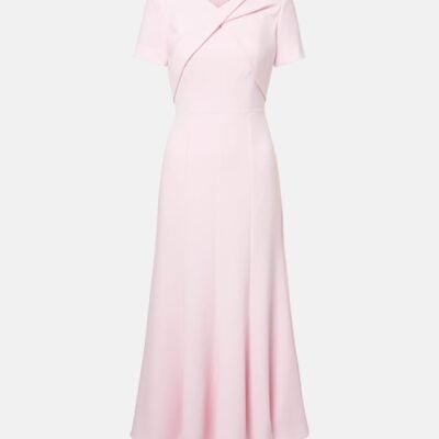Roland Mouret Draped Cady Midi Dress