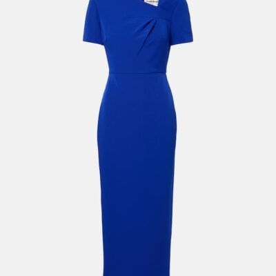 Roland Mouret Draped Crêpe Midi Dress